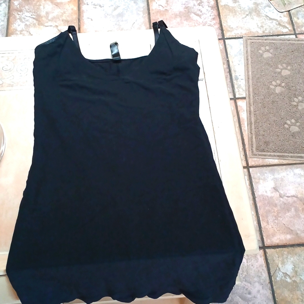 Form-fitting women's dress slip.